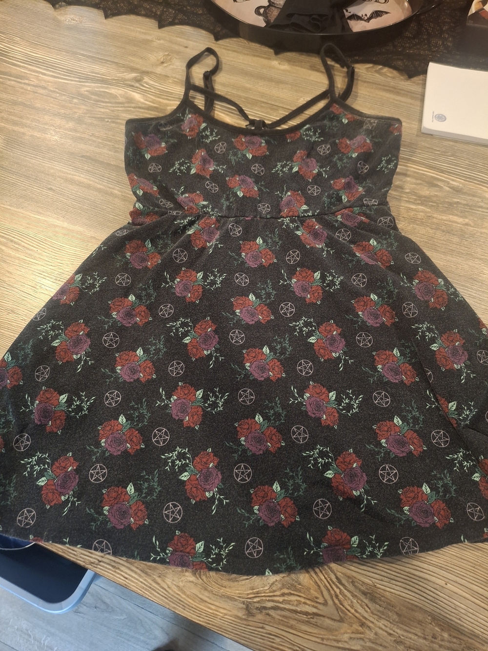 Floral Pentagram Skater Dress